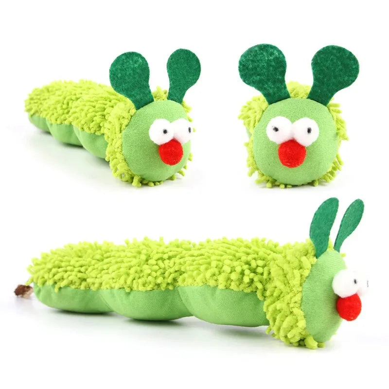 Catnip Caterpillar Cat Chew Toy - Molar Dental Teaser for Cats