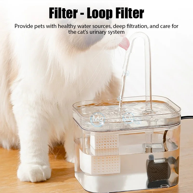 USB Electric Cat Water Fountain - Auto Filtering Drinker