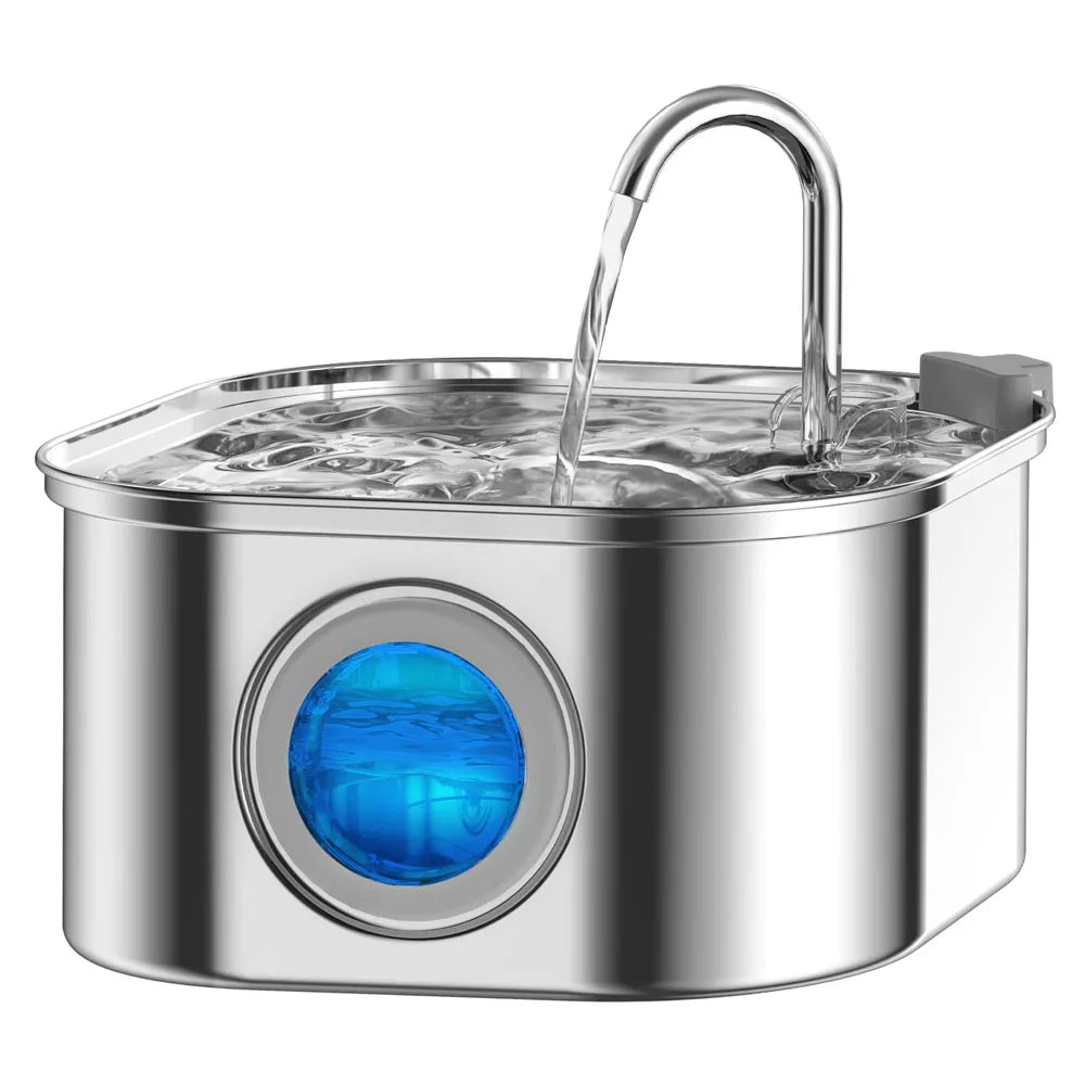 Smart Pet Water Fountain - 3.2L Stainless Steel Auto Dispenser