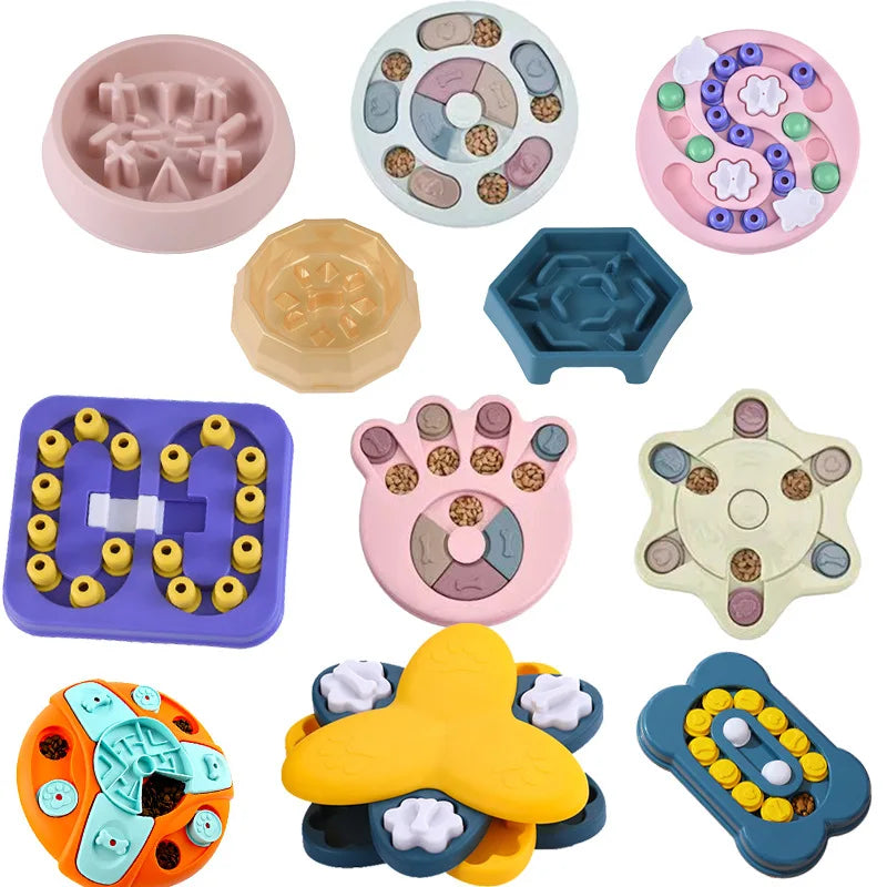 Interactive Dog Puzzle Slow Feeder - Brain-Game Enrichment Bowl