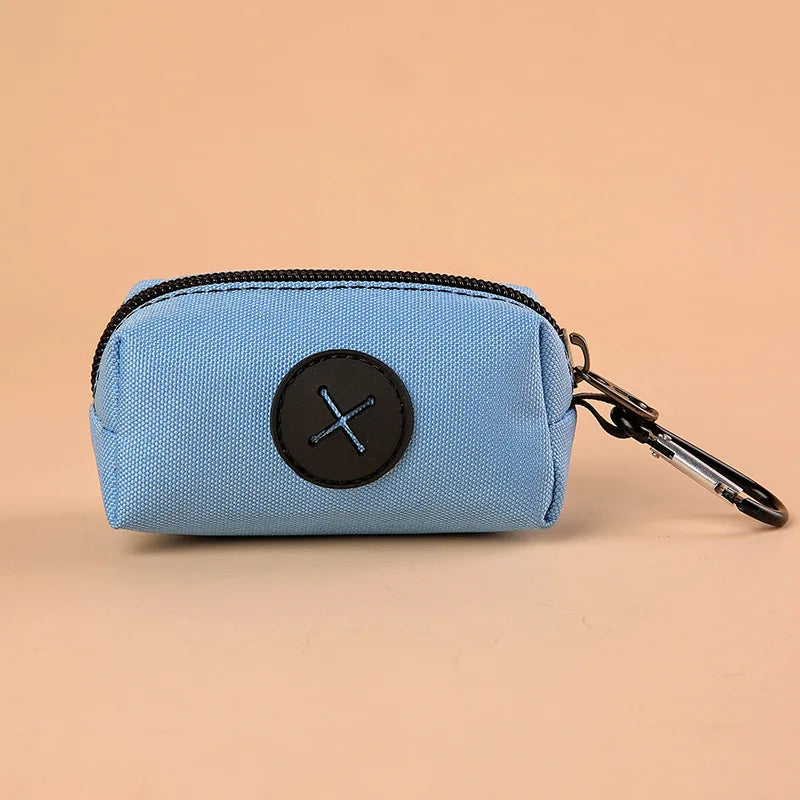 Canvas Dog Poop Bag Holder - Outdoor Leash-Attach Waste Bag Dispenser