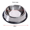 Stainless Steel Pet Bowl - Non-Slip Food & Water Dish