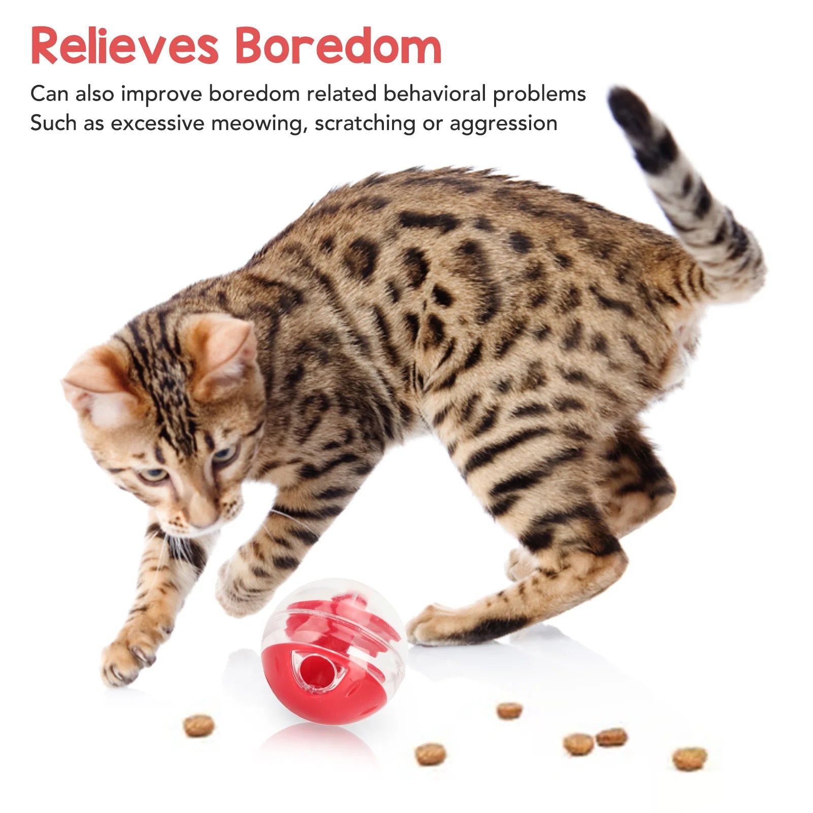 Treat-Dispensing Cat Toy Ball - Slow Feeder & Boredom Buster