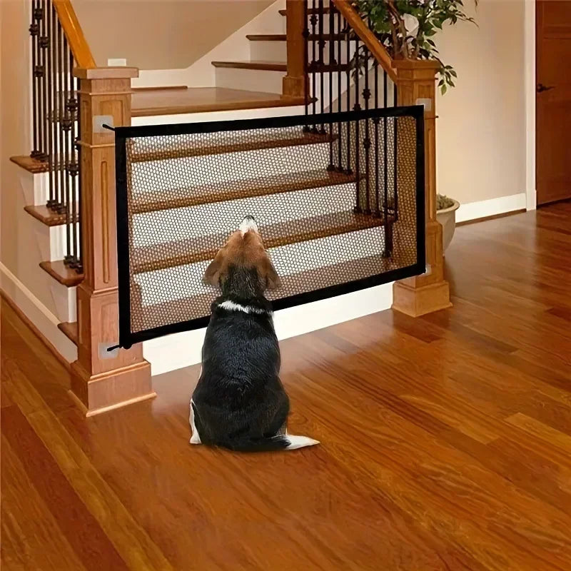 Heavy-Duty Dog Barrier Fence - Foldable Breathable Mesh Pet Gate