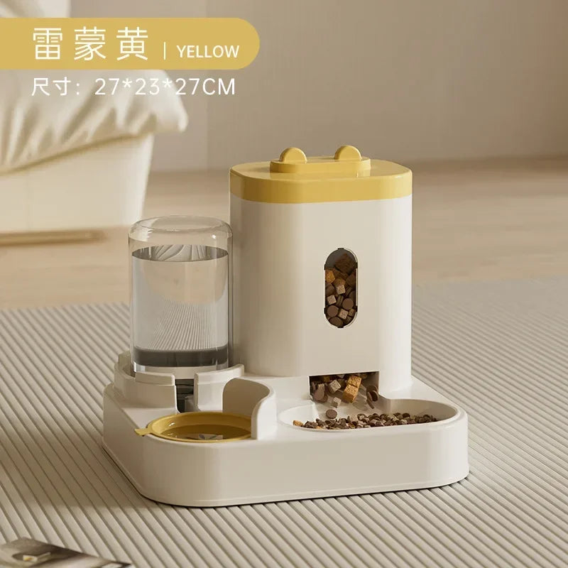 2-in-1 Automatic Pet Feeder & Water Dispenser - Gravity Food & Water Station