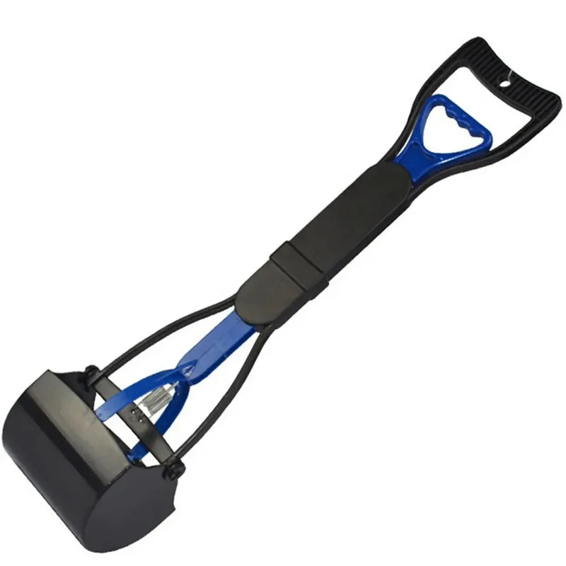 Long-Handle Dog Pooper Scooper - No-Bend Jaw-Clamp Waste Picker