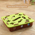 Cat Puzzle Maze Box - Felt Hide-and-Seek Enrichment Toy with Bells