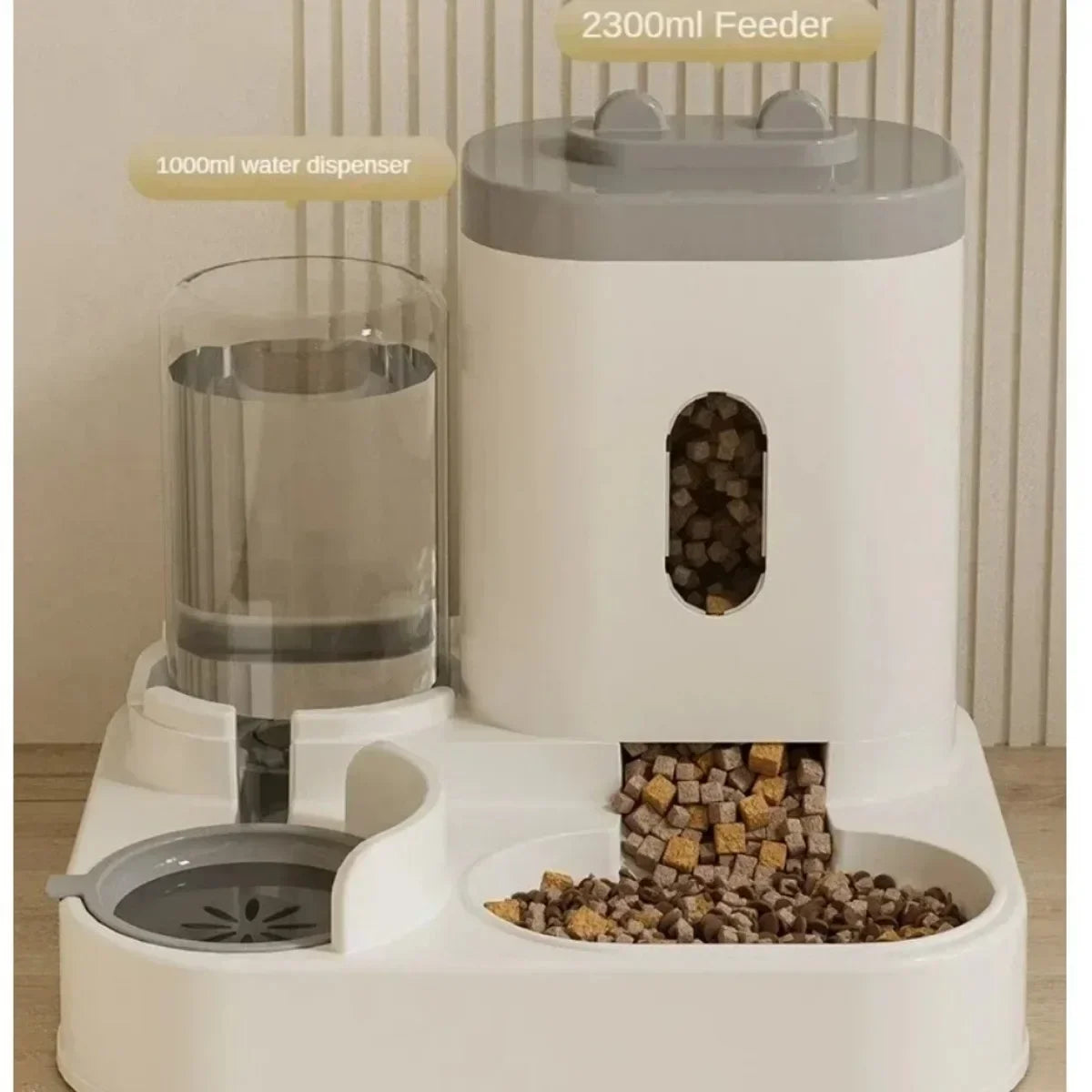 2-in-1 Automatic Pet Feeder & Water Dispenser - Gravity Food & Water Station