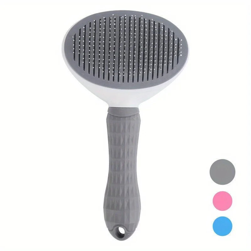 One-Click Pet Hair Removal Comb - Self-Cleaning Deshedding Brush