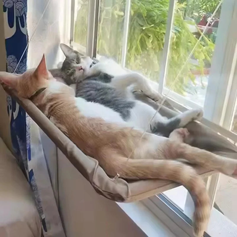 Cat Window Hammock Bed - Secure Suction-Mounted Sunbathing Perch