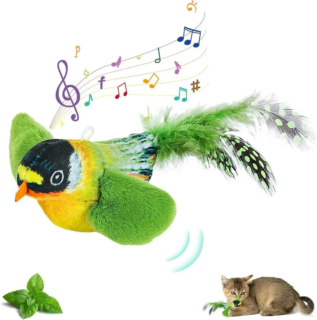 Bird-Sound Cat Toy - Realistic Chirping Interactive Teaser