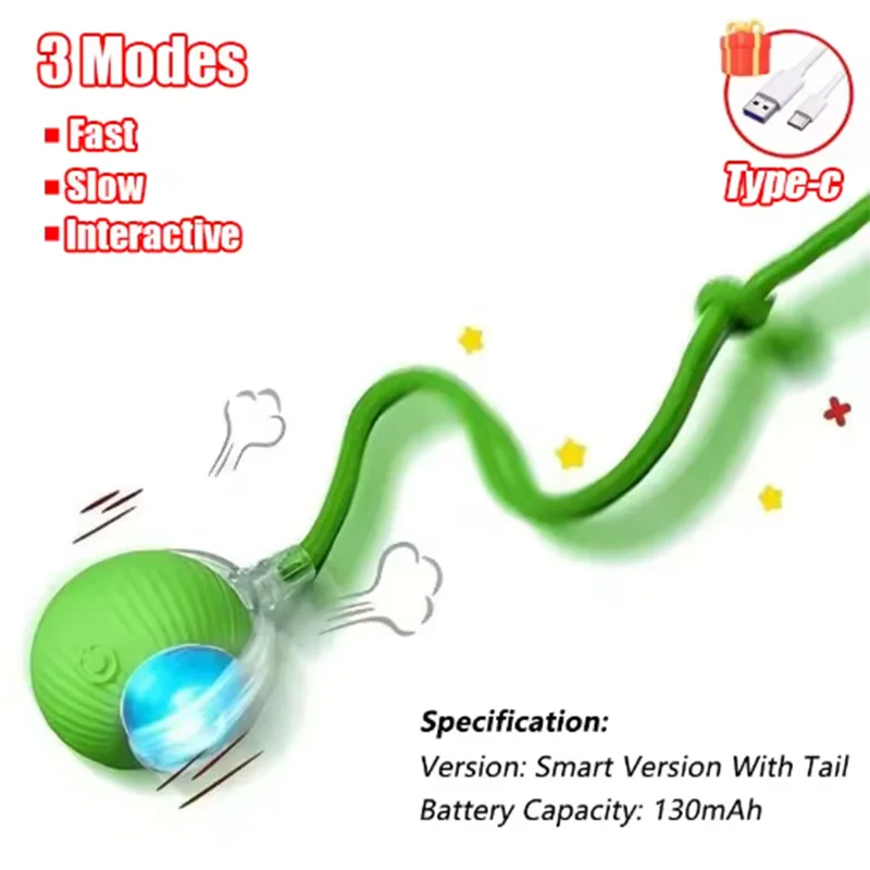 Smart Interactive Cat Ball - Self-Rolling Automatic Toy