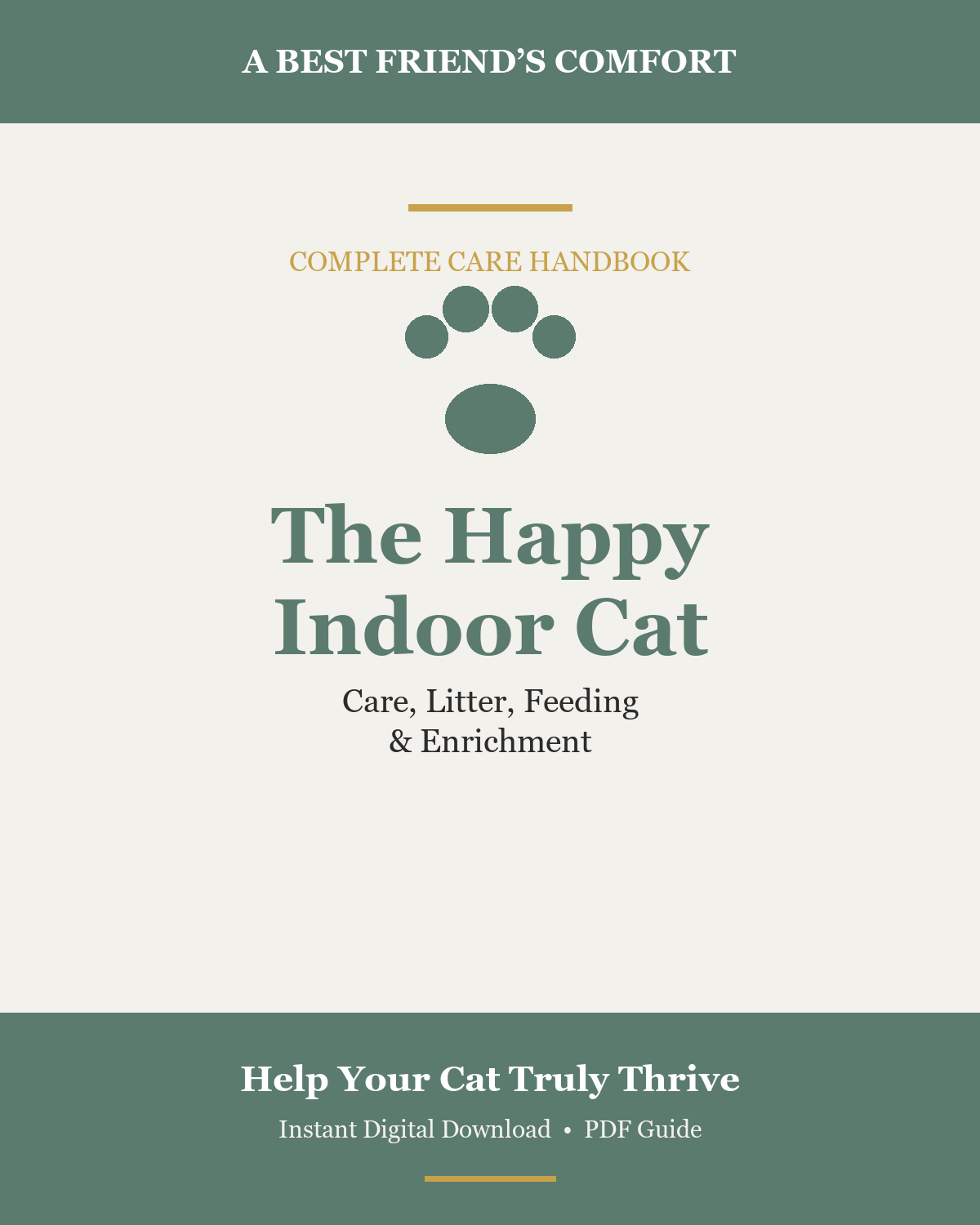 The Happy Indoor Cat Handbook (eBook) - Complete Care & Enrichment